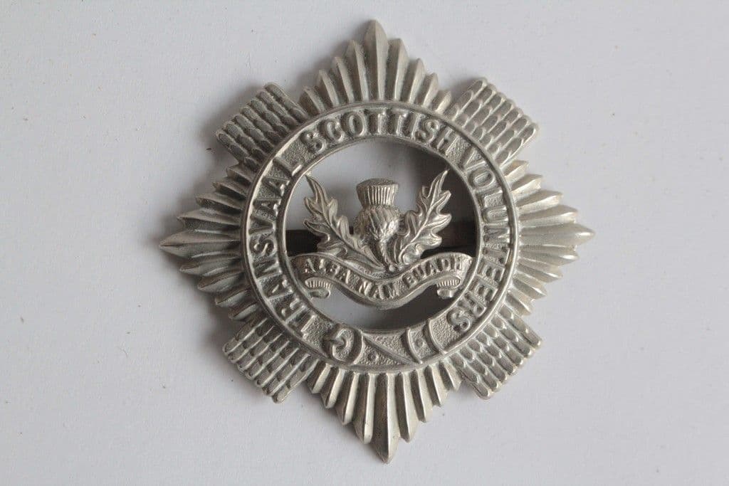 Insigne militaire Transvaal Scottish Volunteers Afrique du Sud WW2